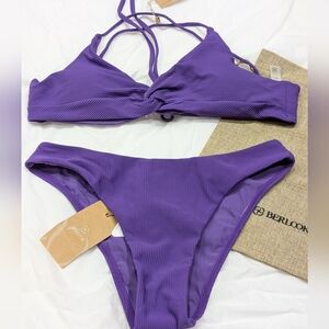 BNWT / Berlook / large / Purple Twist Cross Back Bikini